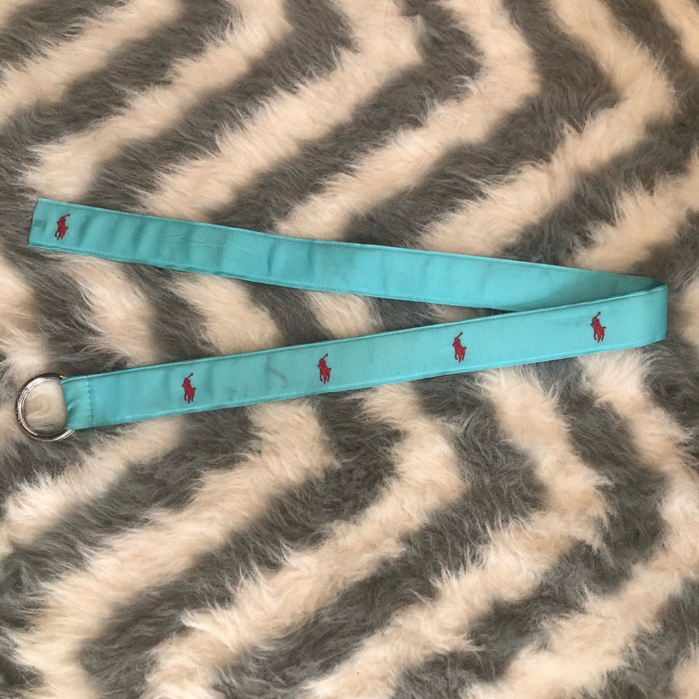 RALPH LAUREN blue and red belt
